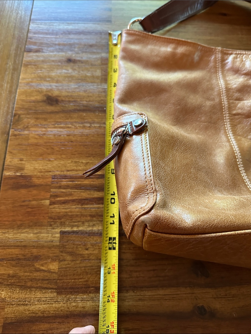 Tano Brown Leather-Trim Shoulder Bag - Picture 6 of 7